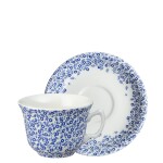 Burleigh UK dark blue Felicity tea cup and saucer