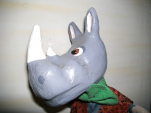 Handpuppe Nashorn, Kopf
