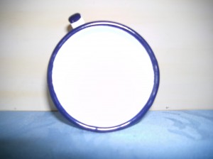 Tasse klein, weiss, von oben