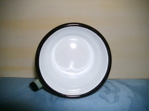 Tasse gross, schilf, von oben
