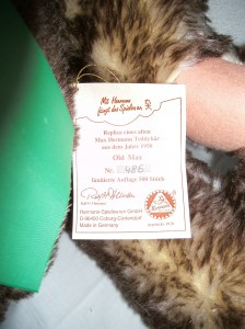 Old Max, Zertifikat