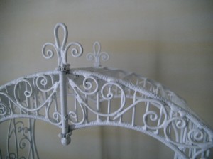 Gartenlaube Eisen weiss, Detail