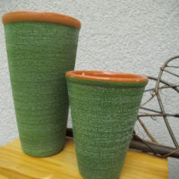 Vase Ton grün