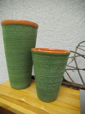 Vase Ton grün