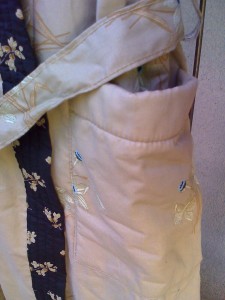 Bademantel Herren Yves Delorme, Kimono, Tasche Detail