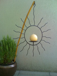 Garten-Leuchte Eisen "Sonne" - Idee und Realisation Art & Fun 2013