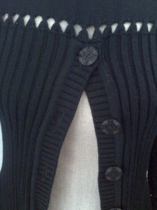 Christian Lacroix Bazar, Strickjacke schwarz, Detail
