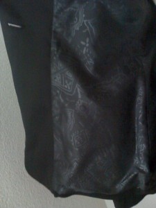 Christian Lacroix Bazar, Ensemble Jacke mit Jupe, schwarz, Detail Futter