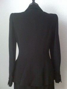 Christian Lacroix Bazar, Ensemble Jacke mit Jupe, schwarz, Rücken