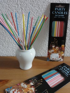 Party Candles Set, Pack mit ca. 24 Stück, Verpackung