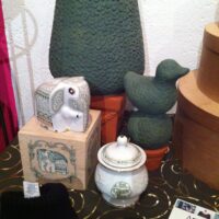 Teedose Porzellan mit Deckel und Topiary klein Ente