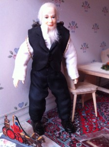 Heidi Ott Puppenstubenpuppe, Grossvater mit schwarzer Weste