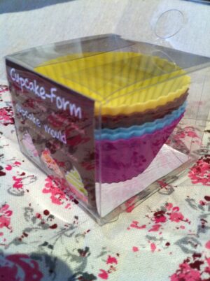 Cupcake Form Silikon, Set à 6 Stk in 4 Farben