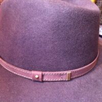 Filz-Hut zum Knautschen, braun, Lederband