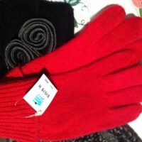 Damen-Handschuh, Lambswool rot