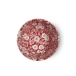 Burleigh red calico sugar bowl small 9,5cm von oben