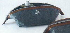 Necessaire Filz grau, mit Edelweiss