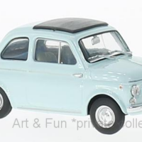 Fiat 500 D h blau Faltdach geschl 1960 1zu43 Brumm