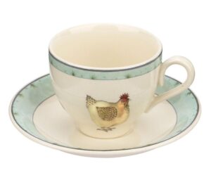 Burleigh Highgrove Hens Tea cup and saucer