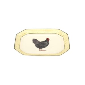 Burleigh Highgrove Hens rectangular tray 39cm