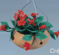 70473 Creal Hanging Basket Blumen rot