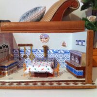Puppenstube 1:144, Schlossküche blau