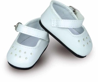 Puppenschuhe weiss fuer 39 bis 48 cm Puppen
