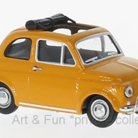 Fiat 500L dunkelgelb Faltdach offen 1968 1zu43 Vitesse