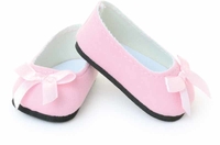 Puppenschuhe Ballerina rosa fuer 39 bis 48 cm Puppen