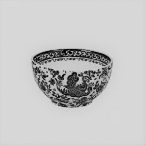 Burleigh black regal peacock sugar bowl small