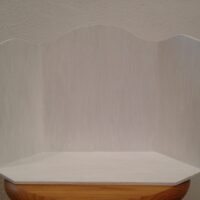 Eck Display Holz weiss handbemalt